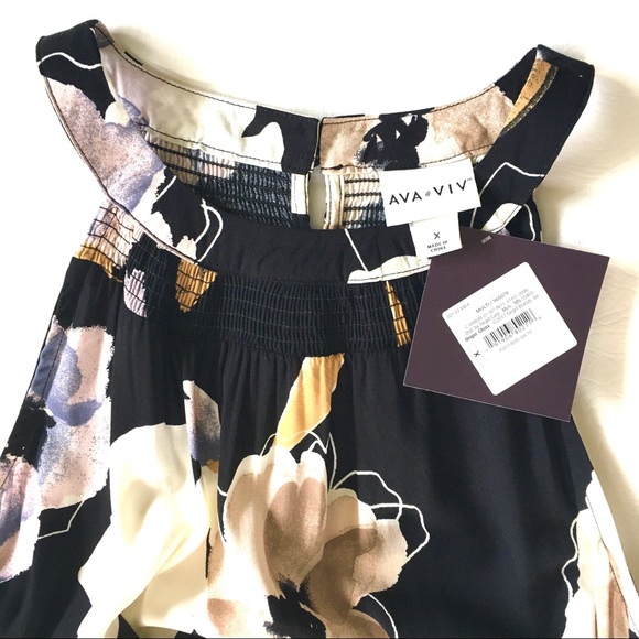 NWT Ava & Viv High Neck Floral Dress - Picture 5 of 6